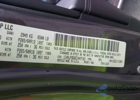 2014 Jeep Grand Cherokee Limited из США, поврежденный, VIN 1C4RJFBG6EC447181